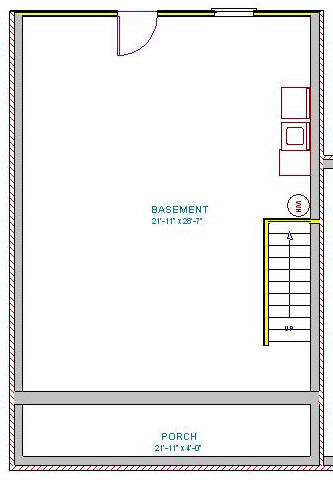 Optional basement plan of the Staunton